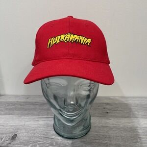 2005 WWE Hulk Hogan Embroidered HULKAMANIA Men's Red Adjustable Hat NWT‎